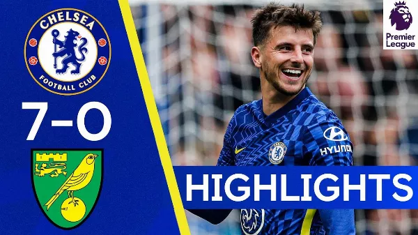 A Chelsea 7-0-ra verte a  Norwich-t a Premiere League 9. fordulójában