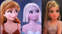 Hihetetlen, ahogy Disney hercegnői pillanatok alatt átváltoznak...