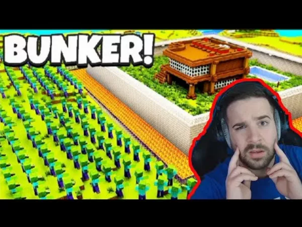 Zombiálló bunker a Minecraftban