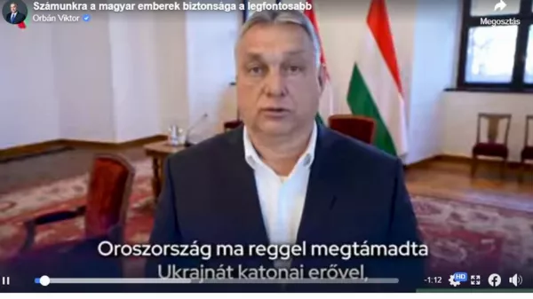 Orbán Viktor: Elítéljük Oroszország katonai fellépését