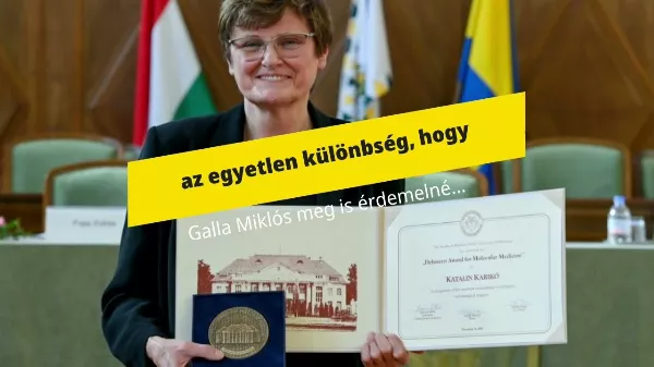 Emlékérme Karikó Katalin és Pardi Norbert, az SZTE egykori hallgatói tiszteletére