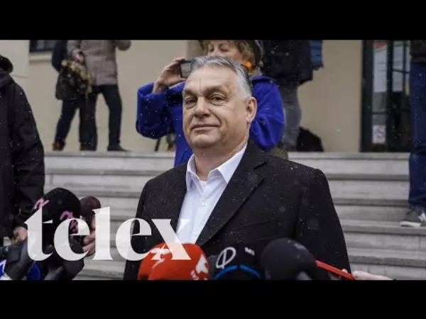 Orbán Viktor szavazott, majd egy gyors sajtótájékoztatót is tartott