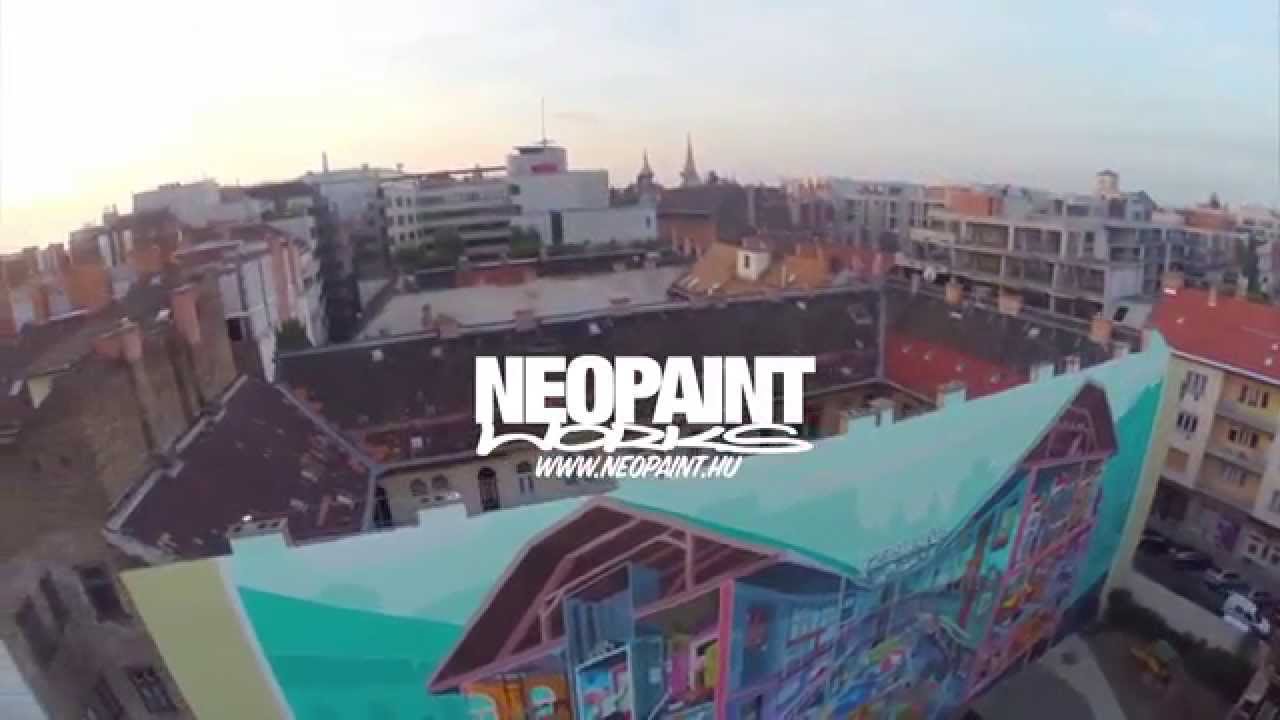 Veréb és cinege: a Neopaint legújabb falfestménye Budapesten