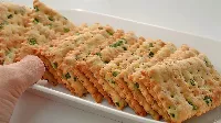 🥬Tökéletes zöldhagymás, sós, ropogós keksz recept! 