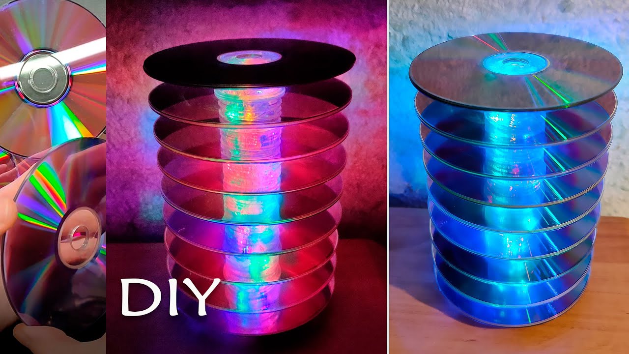 Régi cd kézműves ötletek / DIY lámpa régi lemezekből