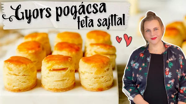 Gyors fetasajtos pogácsa recept 🔥🔥🔥 sütőporral egyszerűen