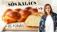 Sós fonott kalács recept 👨‍🍳  négyes fonás