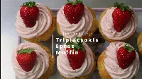 Legegyszerűbb triplacsokis epres muffin 🧁