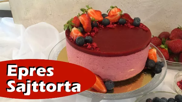 Egyszerű Epres 🍓 Sajttorta Cukor és Gluténmentesen, Sütés Nélkül 