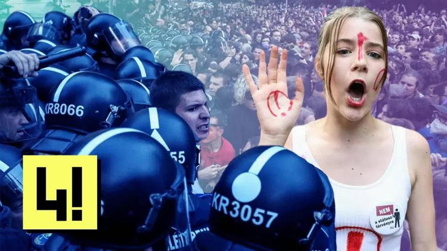 Diáktüntetők a Fidesz-székháznál, a 444 videóriportja
