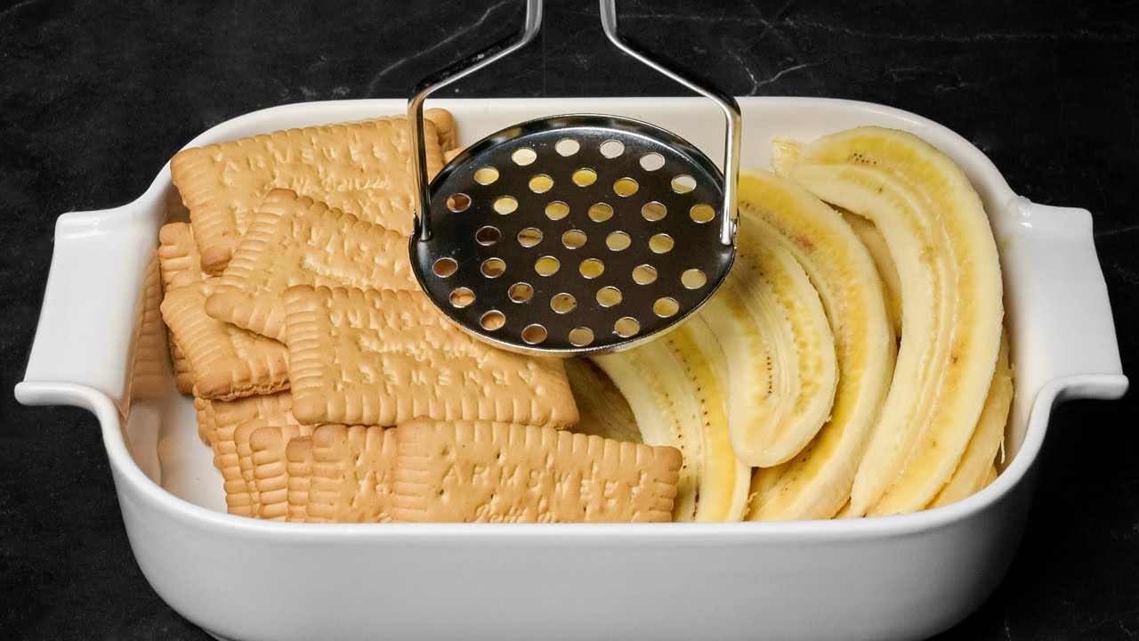 A banánt habosra keverjük a sütivel! Meg fogsz lepődni! Finom desszert 5 perc alatt sütés nélkül