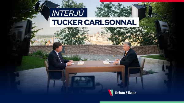 Rendkívüli interjút adott Orbán Viktor  Tucker Carlsonnal 