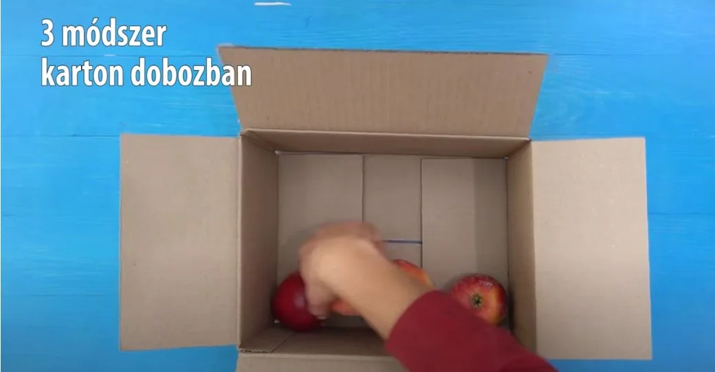 alma tárolás karton doboz