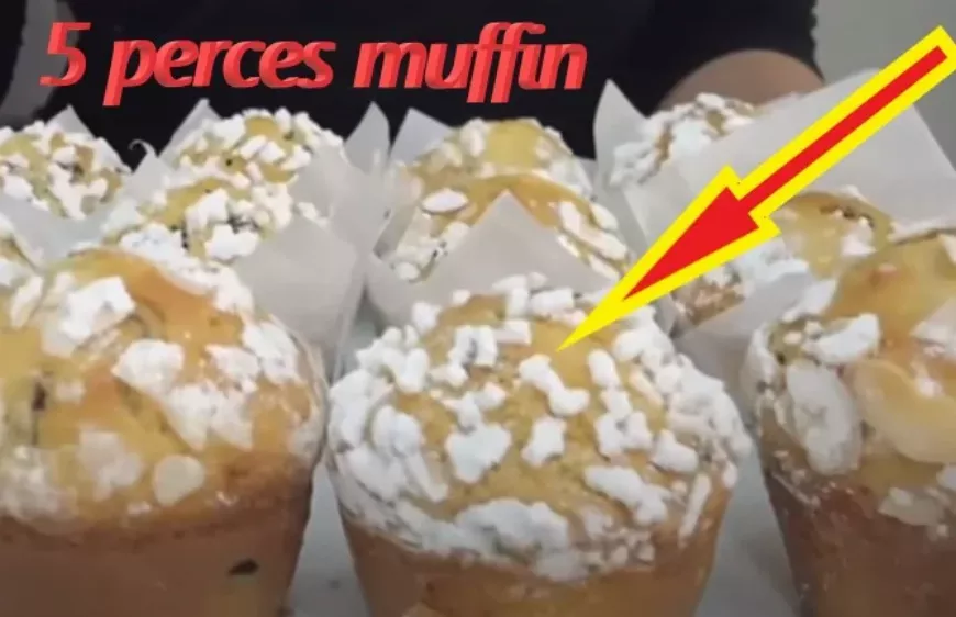 5 perces panettoni muffin 🧁 csokoládéval és mazsolával recept egyszerűen és gyorsan elkészítve