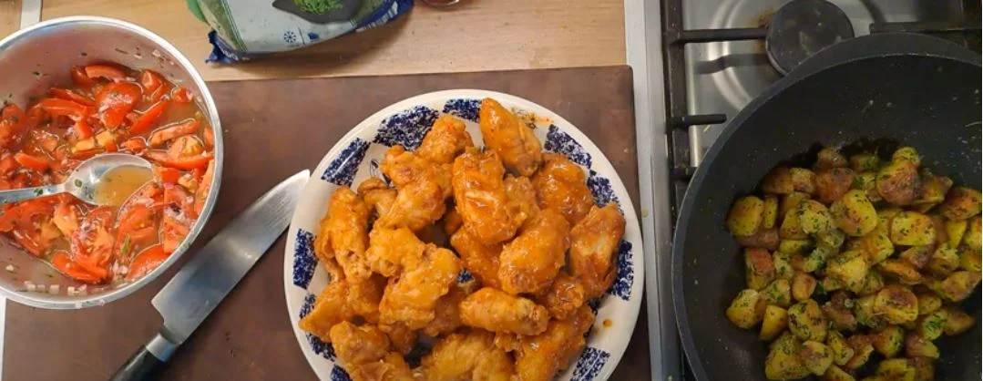 kínai csirke burgonyával