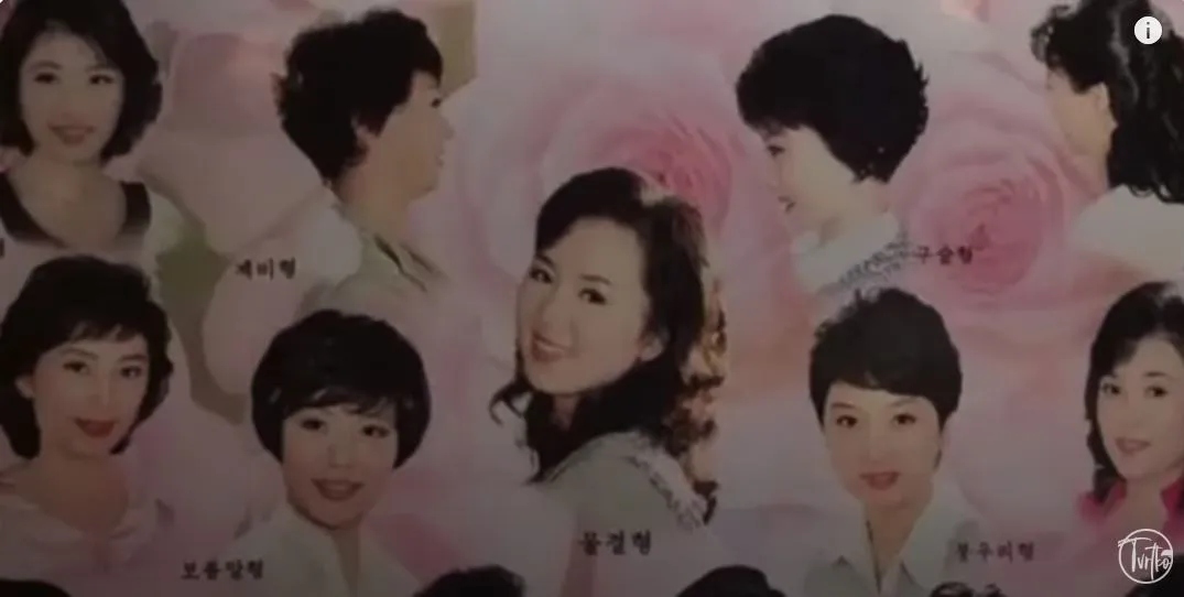 észak korea frizura plakát