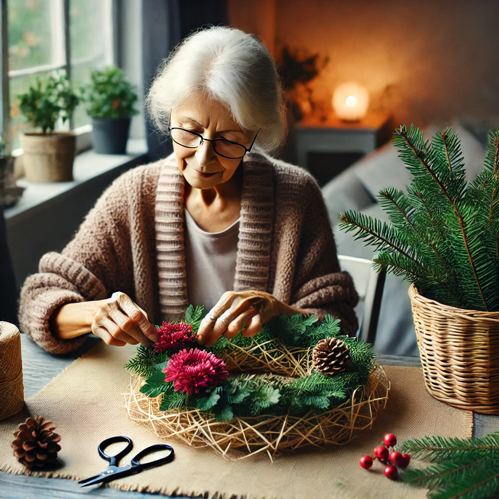 adventi koszorú készítése