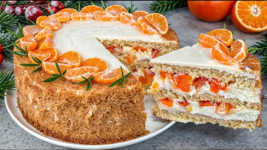 Karácsonyi kókuszos mandarinos 🍊🍰 torta recept 7 lépésben, habos krémmel