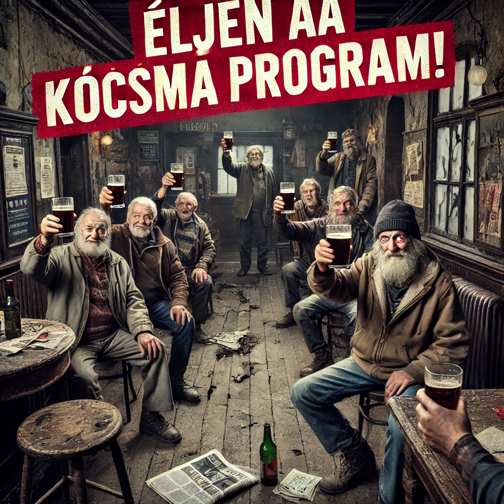 kocsmaprogram kocsma idős ember pénz iszik