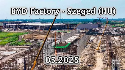 Hogy áll a BYD gyárépítés Szegeden 2025 májusában? Fantasztikus drónfelvételek