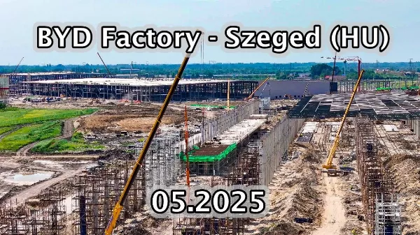 Hogy áll a BYD gyárépítés Szegeden 2025 májusában? Fantasztikus drónfelvételek