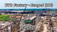 Hogy áll a BYD gyárépítés Szegeden 2025 májusában? Fantasztikus drónfelvételek