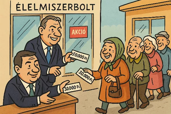30 ezer forintos élelmiszer-utalvánnyal kedveskedik a kormány a nyugdíjasoknak