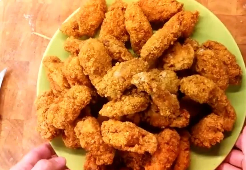 csirke kfc szárny sütés