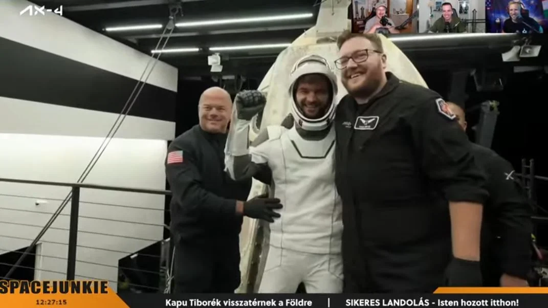 kapu tibor űrhajós földreszállás
