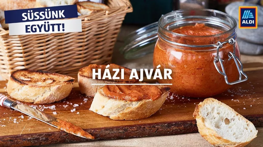 Ajvár rusztikus baguette-tel: mediterrán ízorgia a tányéron