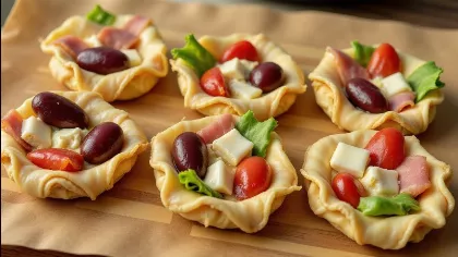 Jobb mint a pizza – leveles tészta töltött kosár isteni falatkák