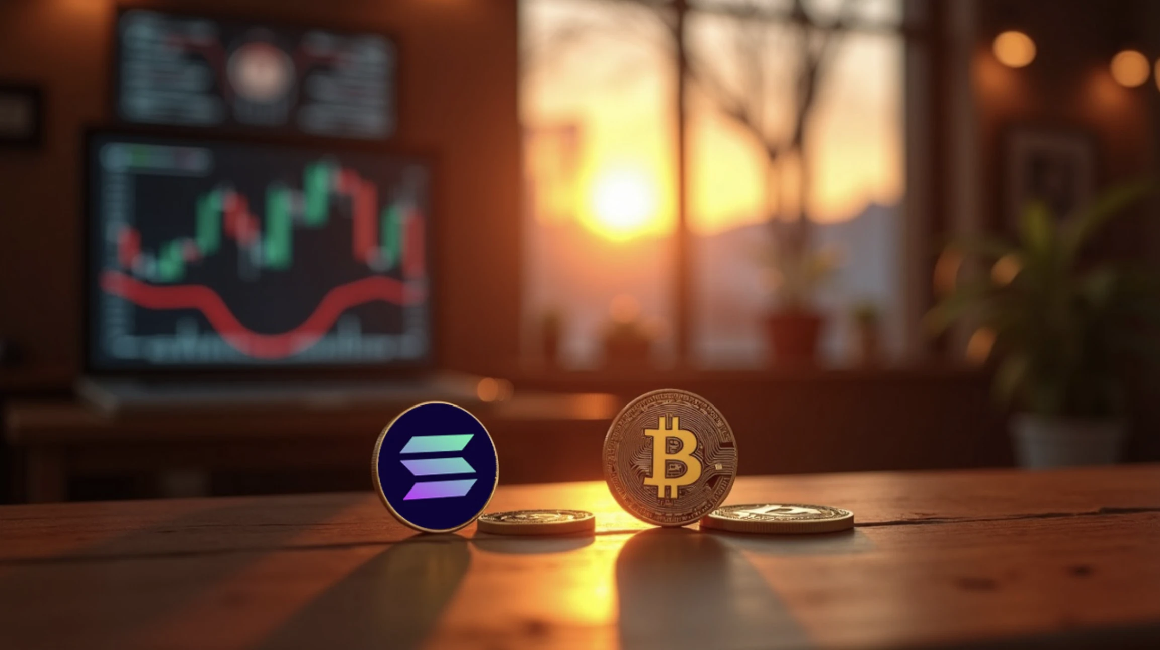 Solana és Bitcoin kriptovaluta