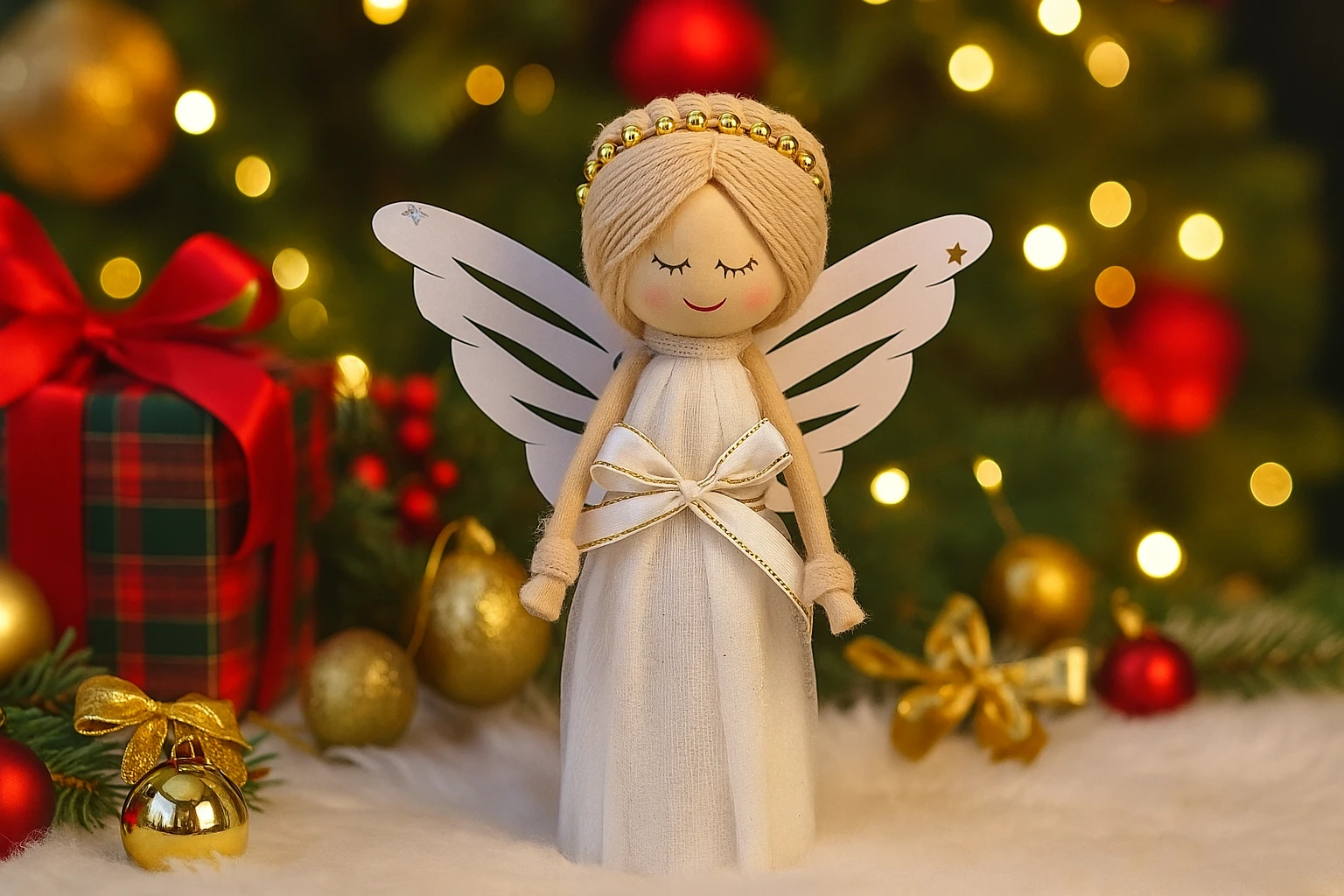 karácsonyi angyalka dísz
