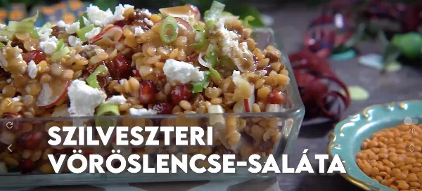 Fűszeres vöröslencse saláta, ami új szintre emeli a mézes-mustáros ízeket