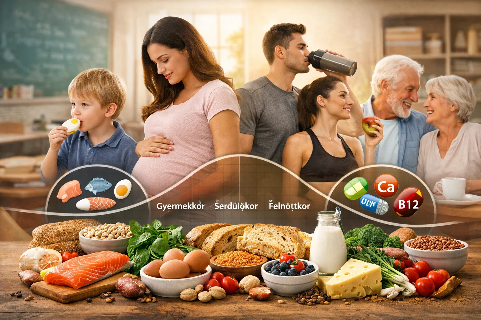 tápanyag korosztályonként