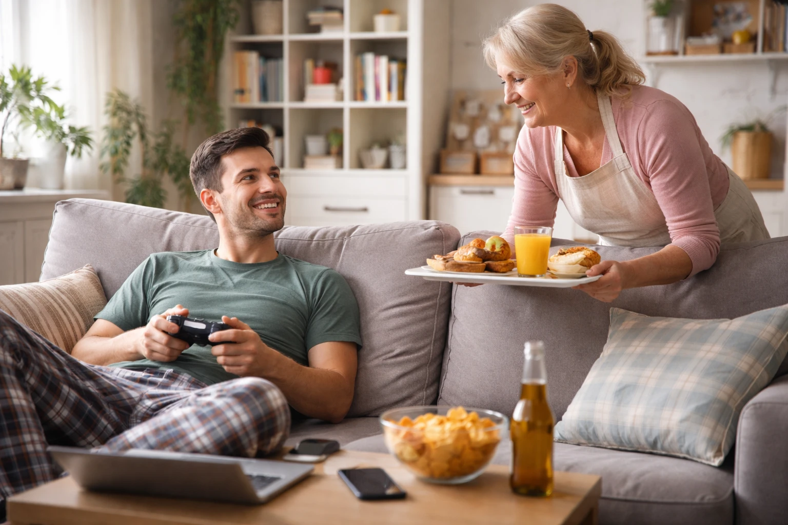 mama hotel kiszolgál fiatal férfi