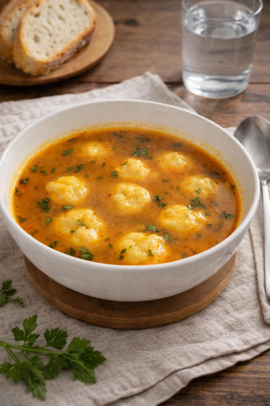 krumpli burgonya gombóc leves