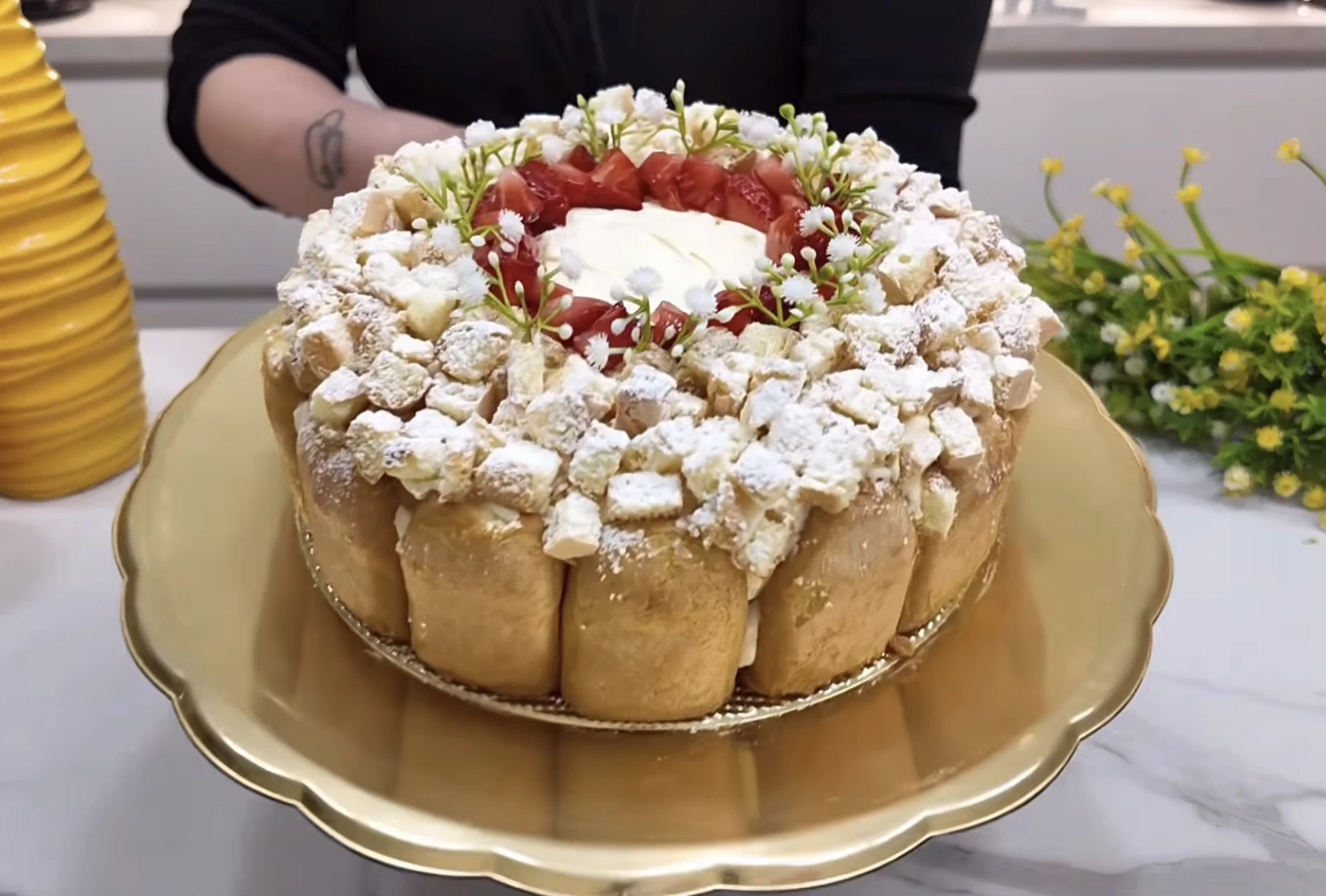 Mimóza torta sütés nélkül