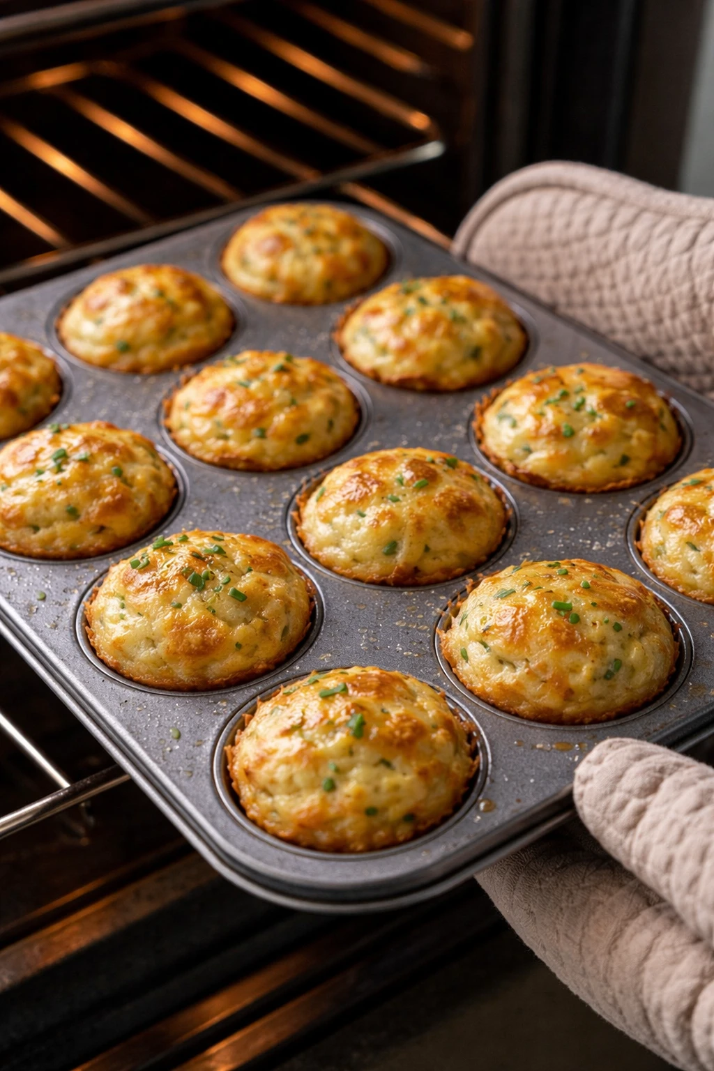 sajtos krumplipürés muffin