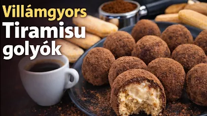 Villámgyors tiramisu golyók – a sütés nélküli desszert