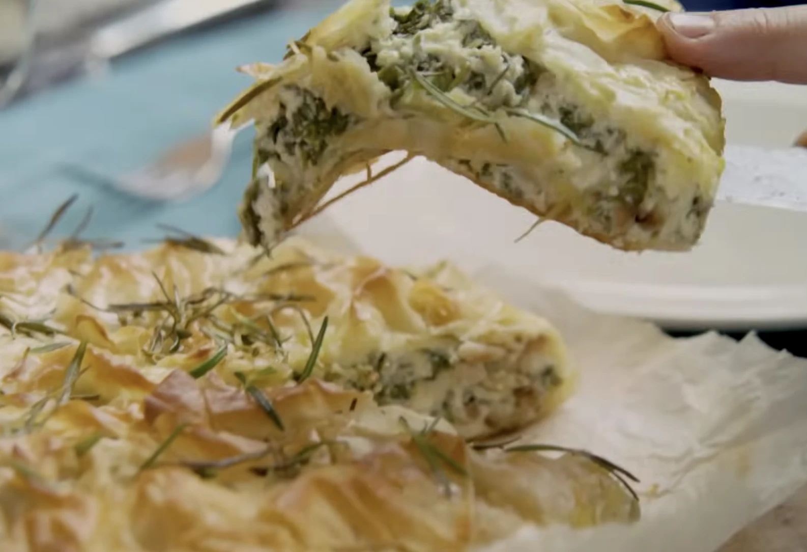 spenótos fetás levelestészta pite