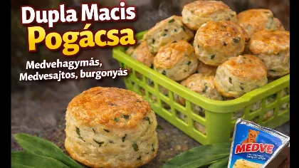 Medvehagymás pogácsa új szinten: medvesajtos, burgonyás csoda
