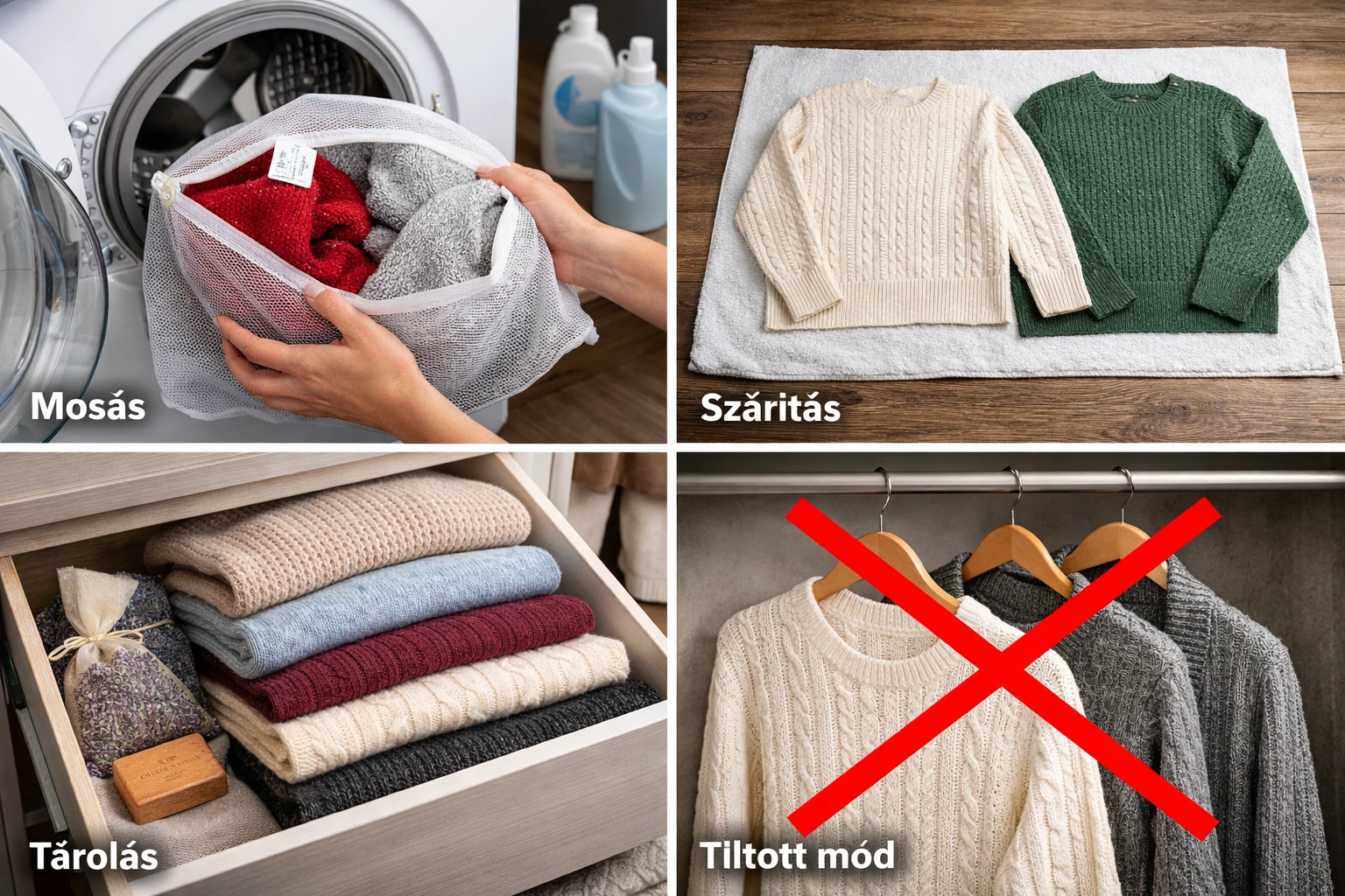 ruha mosás szárítás tárolás