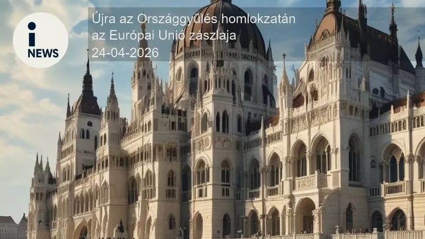 Újra az Országgyűlés homlokzatán az Európai Unió zászlaja