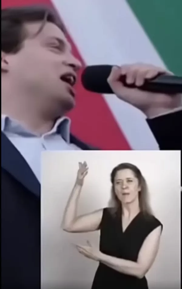A jeltolmács mozdulataiban benne volt az egész ország könnye