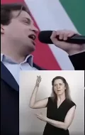 A jeltolmács mozdulataiban benne volt az egész ország könnye