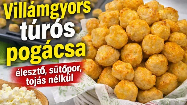 Villámgyors túrós pogácsa. Kezdőknek is.