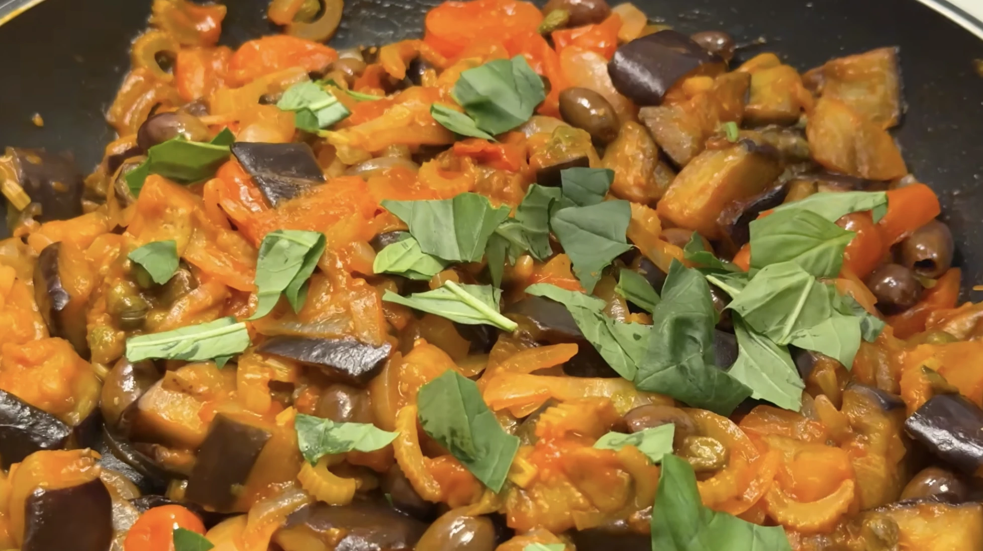 szicíliai padlizsános caponata serpenyős