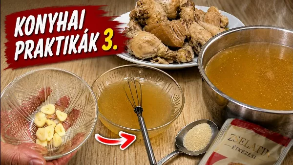 Maradék húslevesből gyors kocsonya