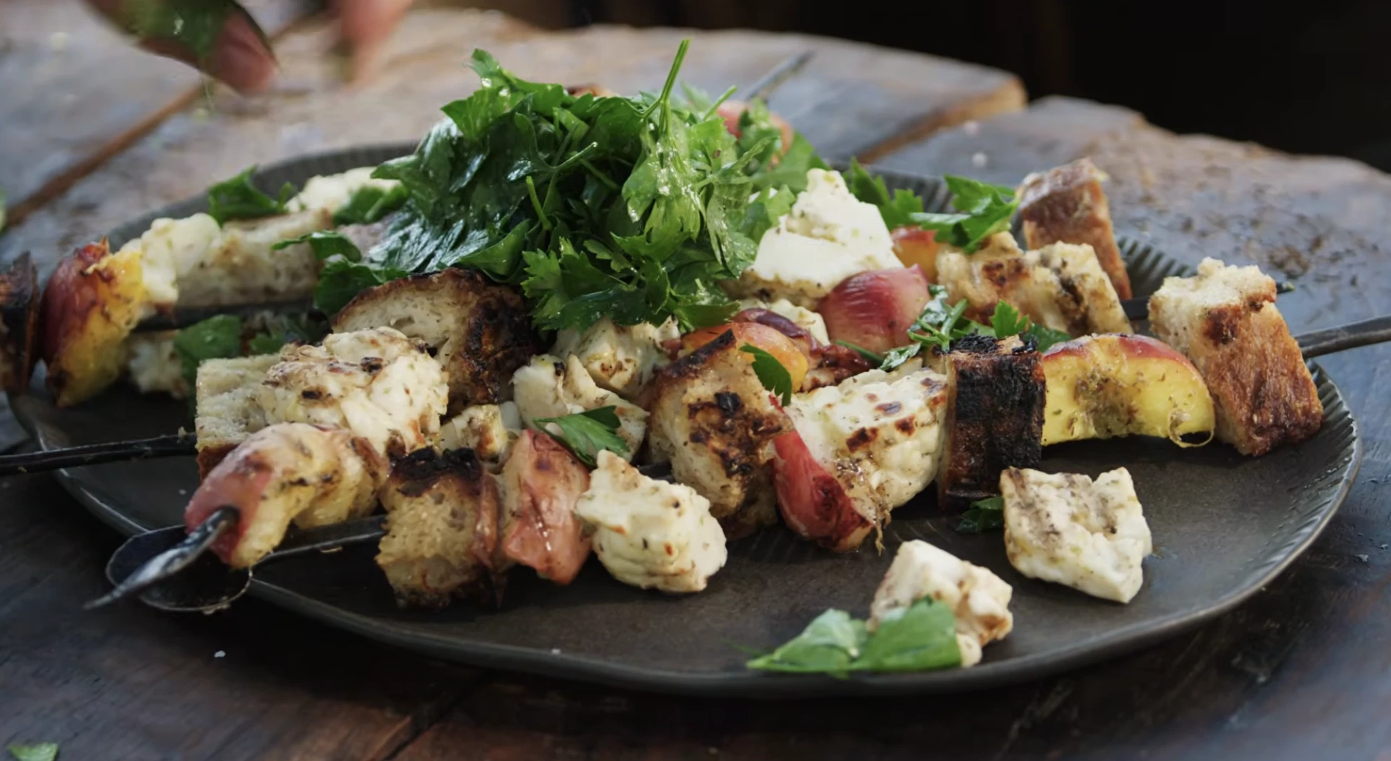 grillezett halloumi nyárson